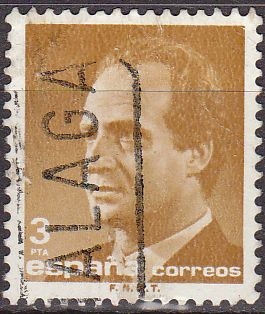 ESPAÑA 1986 2830 Sello Serie Básica Rey D. Juan Carlos I Efigie 3 pts Usado Michel2721
